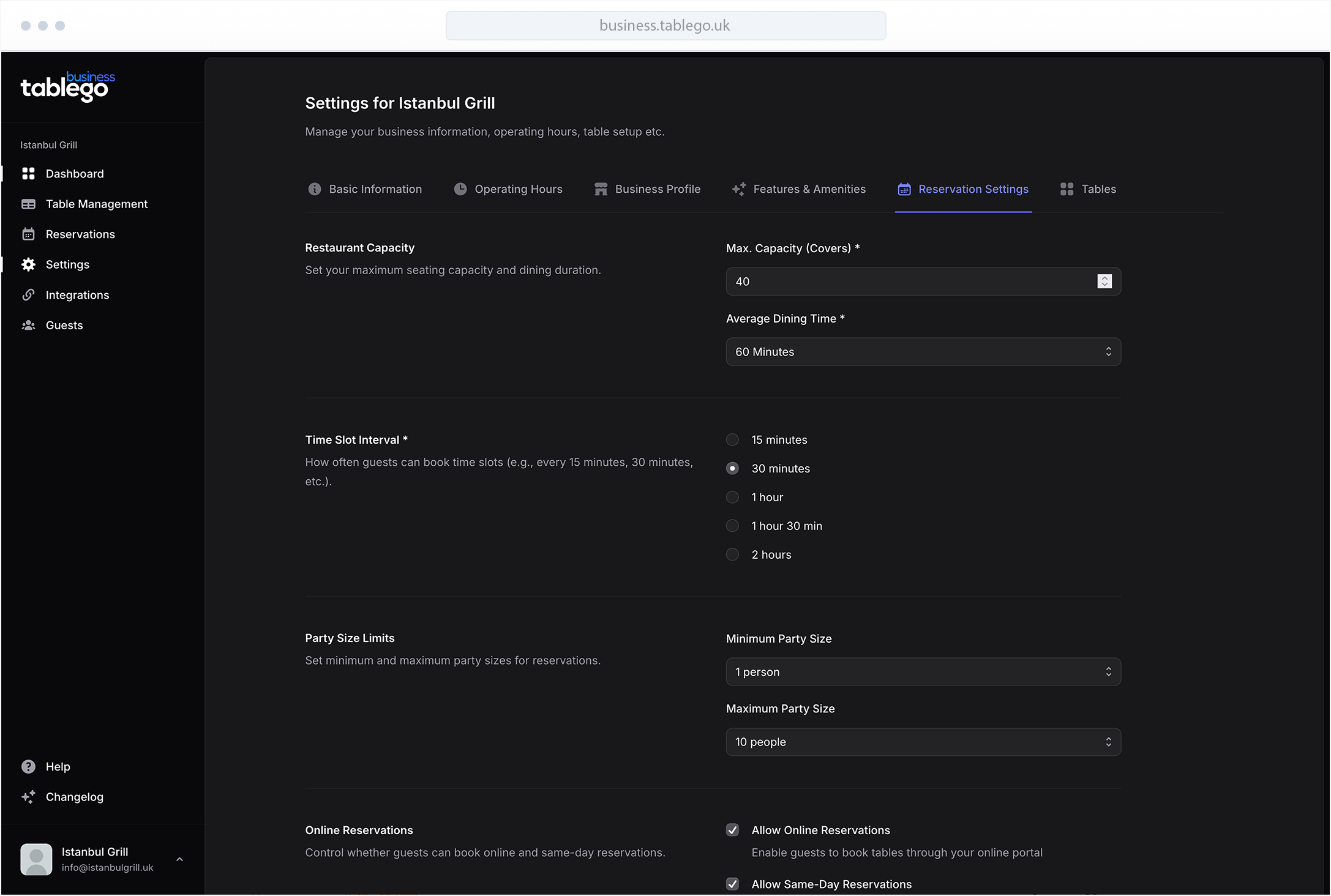 Fully Customisable Settings