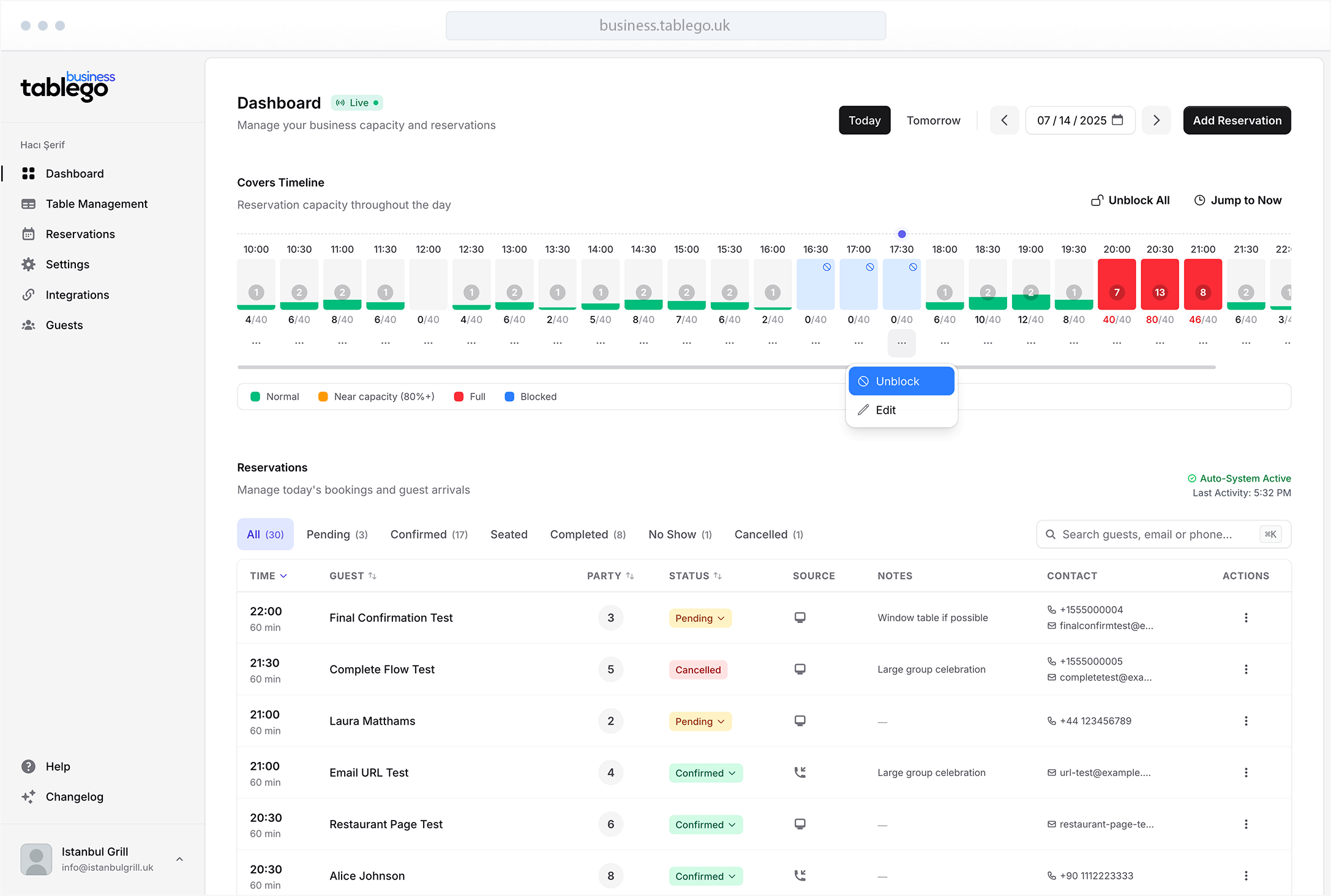 Live Covers Overview